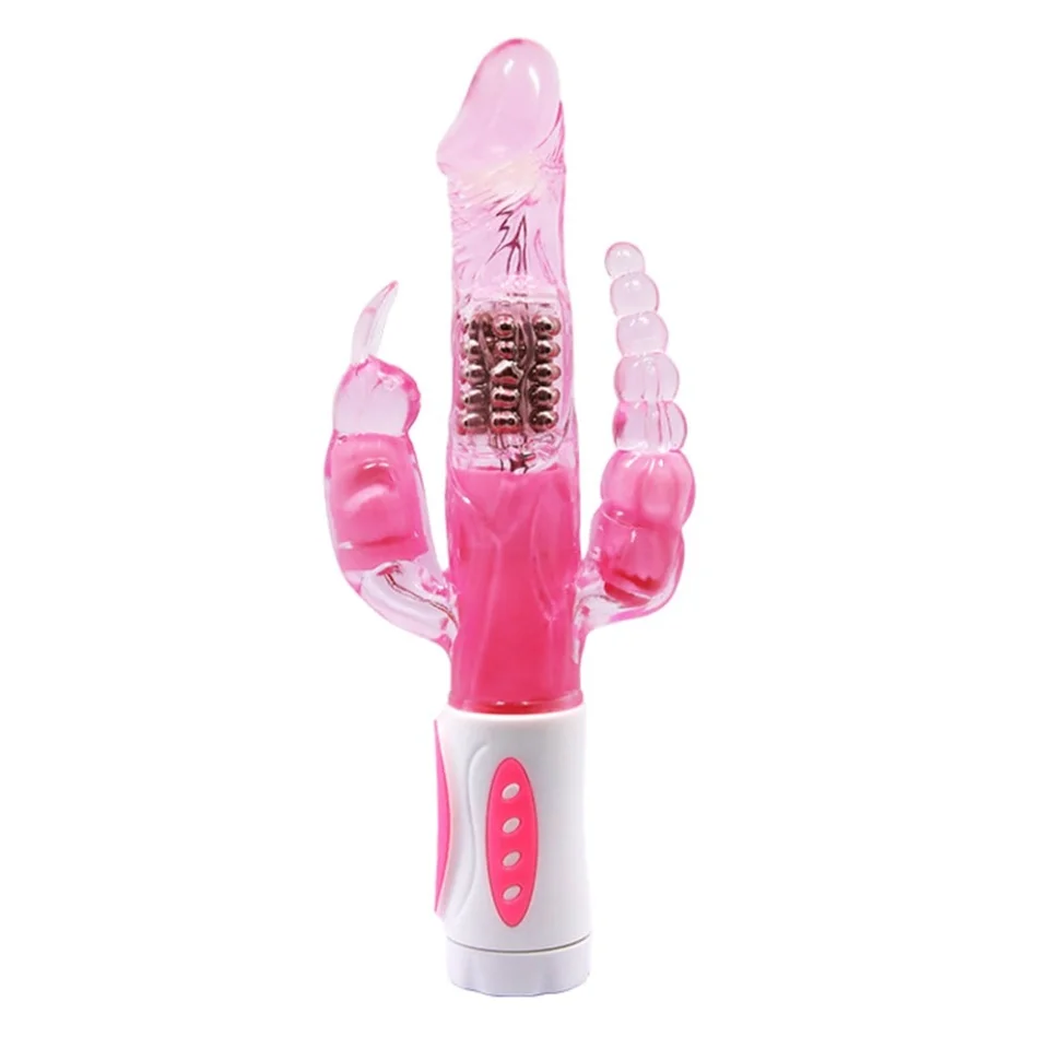 #2394 - Oynar Başlı Klitoral Anal Uyarıcılı Teknolojik Vibratör Penis