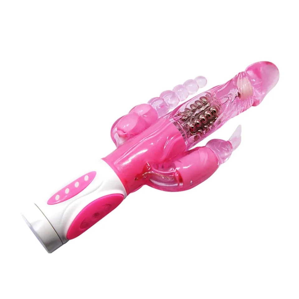 #2398 - Oynar Başlı Klitoral Anal Uyarıcılı Teknolojik Vibratör Penis