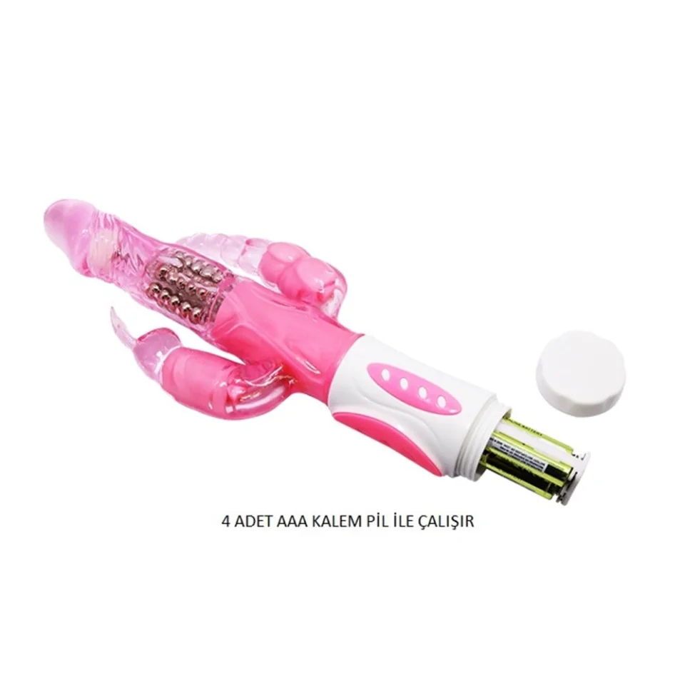 #2397 - Oynar Başlı Klitoral Anal Uyarıcılı Teknolojik Vibratör Penis
