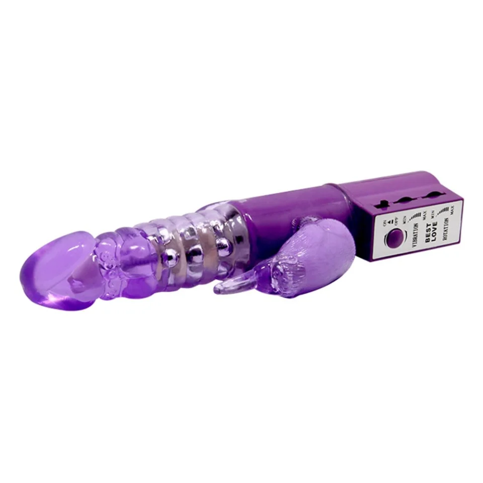 #2410 - Oynar Başlı Klitoral Anal Uyarıcılı Teknolojik Vibratör Penis