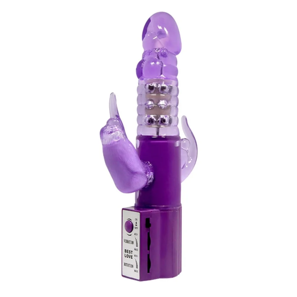 #2411 - Oynar Başlı Klitoral Anal Uyarıcılı Teknolojik Vibratör Penis