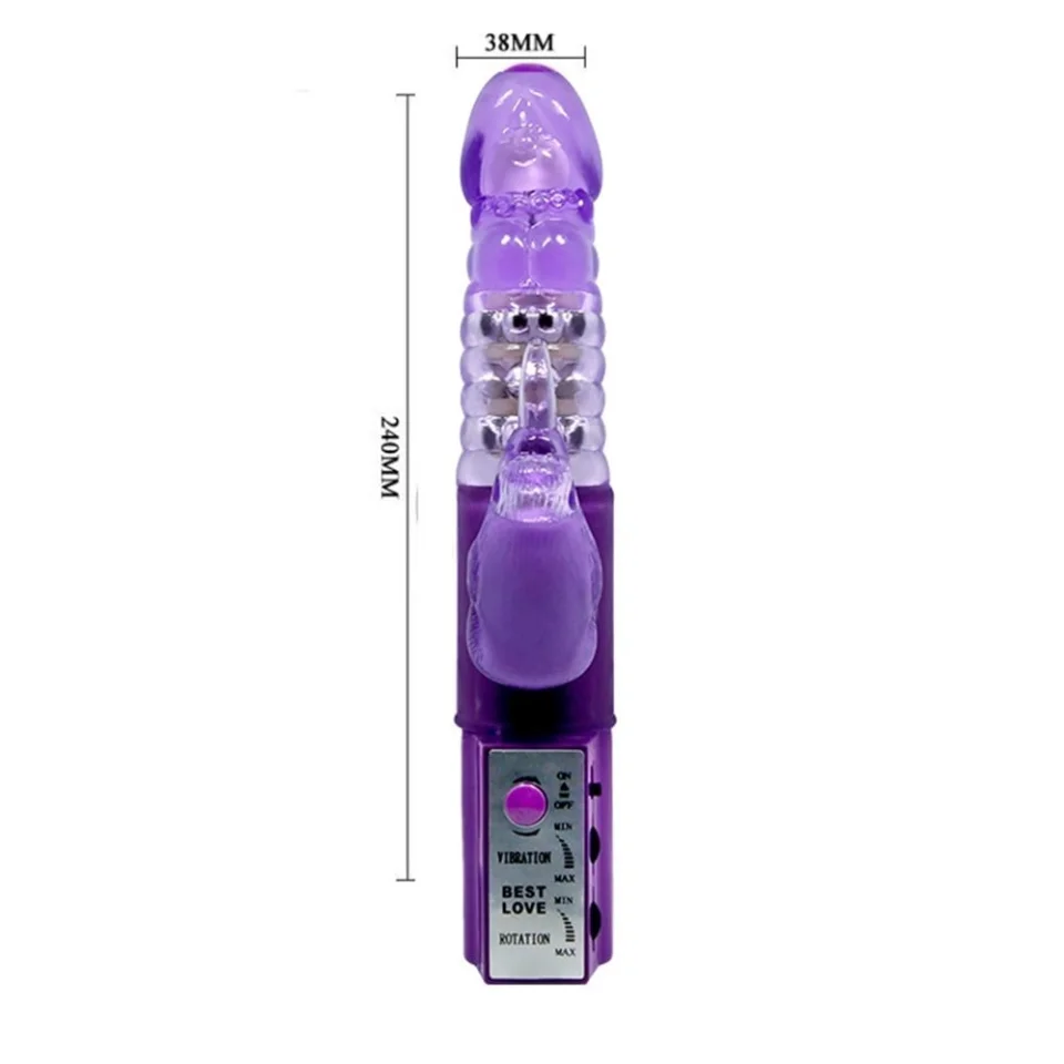 #2414 - Oynar Başlı Klitoral Anal Uyarıcılı Teknolojik Vibratör Penis