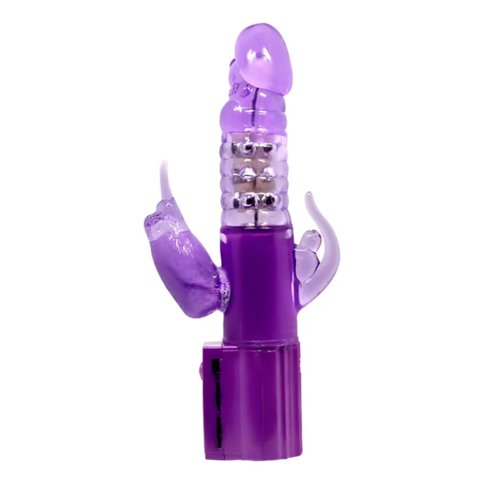 #2416 - Oynar Başlı Klitoral Anal Uyarıcılı Teknolojik Vibratör Penis