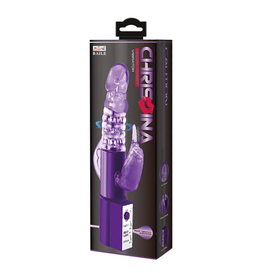 #2417 - Oynar Başlı Klitoral Anal Uyarıcılı Teknolojik Vibratör Penis