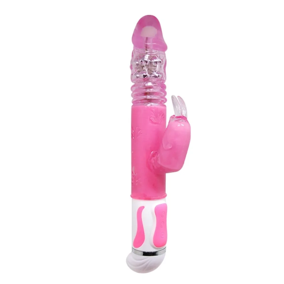 #2458 - Oynar Başlı Klitoris Uyarıcılı Teknolojik Tavşan Vibratör Penis