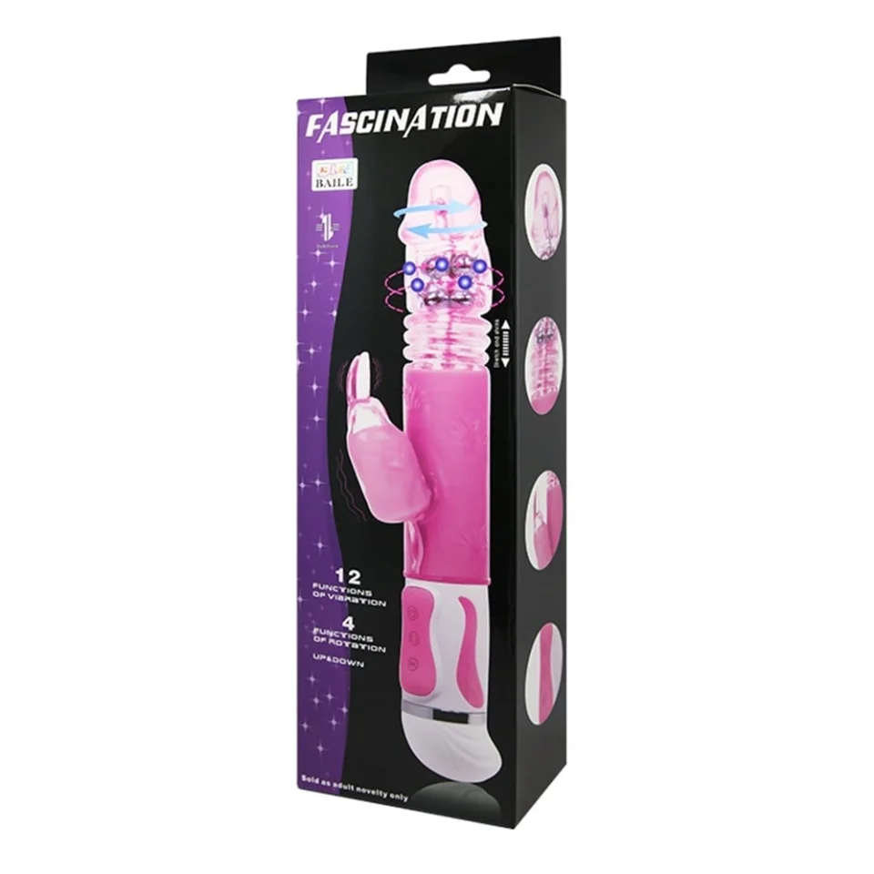 #2459 - Oynar Başlı Klitoris Uyarıcılı Teknolojik Tavşan Vibratör Penis