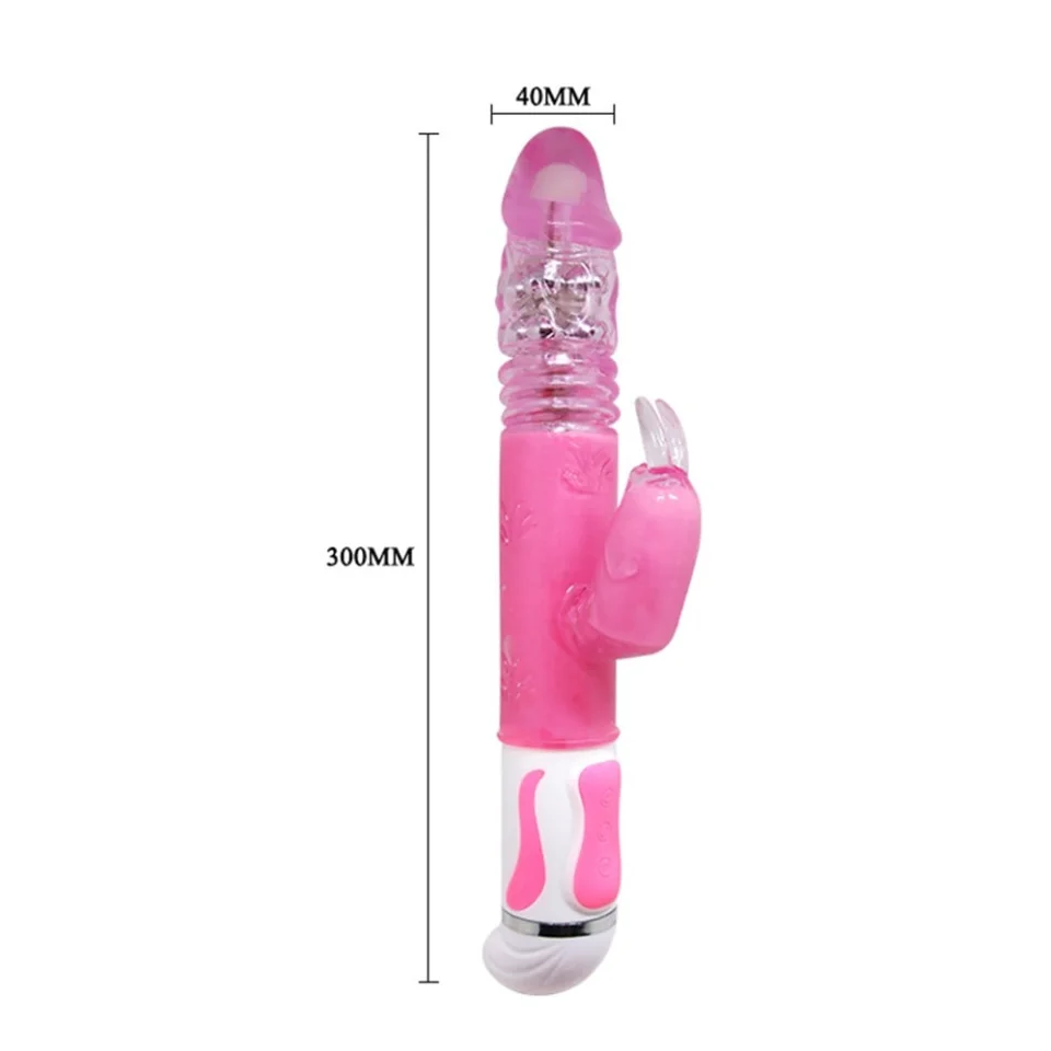 #2465 - Oynar Başlı Klitoris Uyarıcılı Teknolojik Tavşan Vibratör Penis