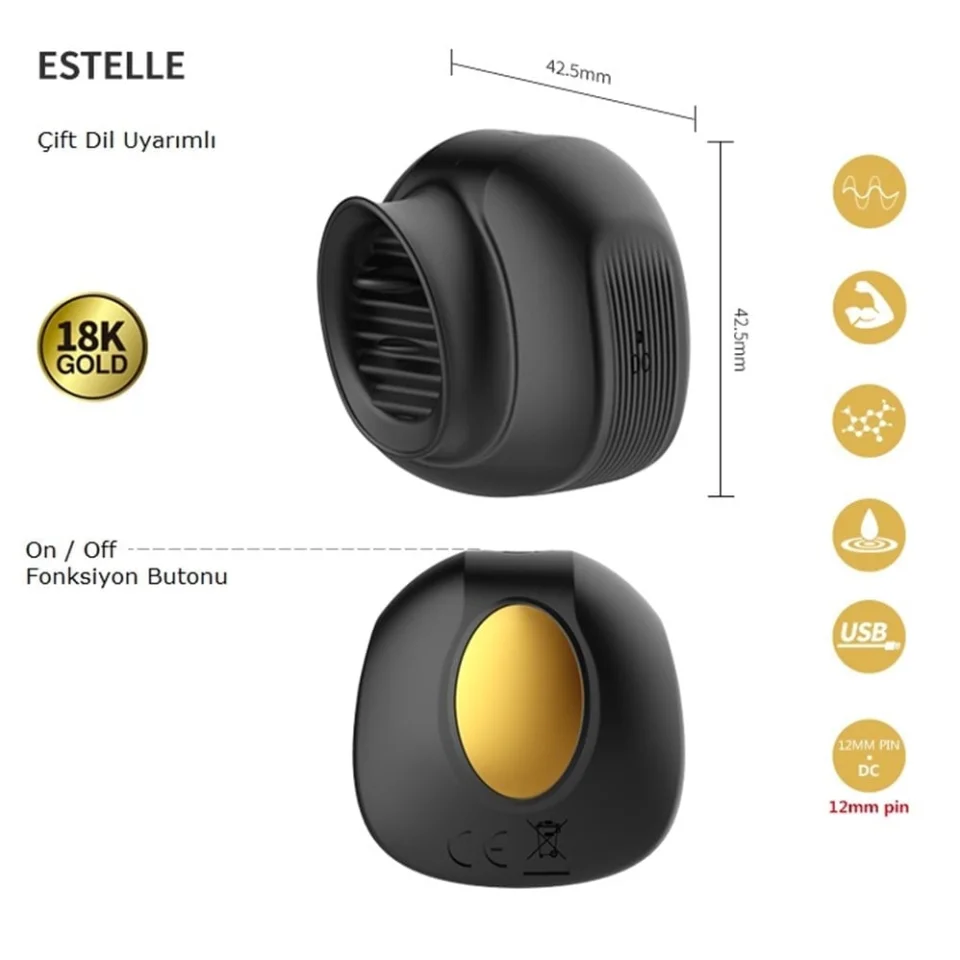 #2520 - 12 Parçalı 18K Altın Kaplamalı Elit Vibratör Seti - Queens Collection