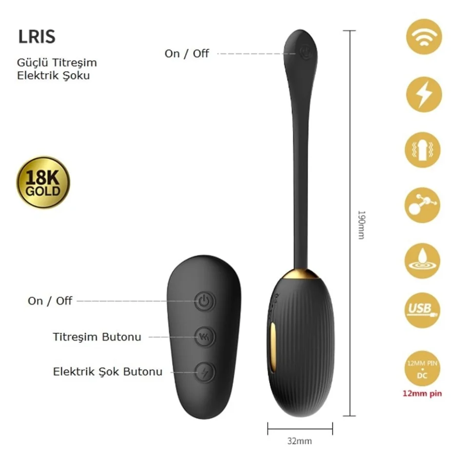 #2528 - 12 Parçalı 18K Altın Kaplamalı Elit Vibratör Seti - Queens Collection