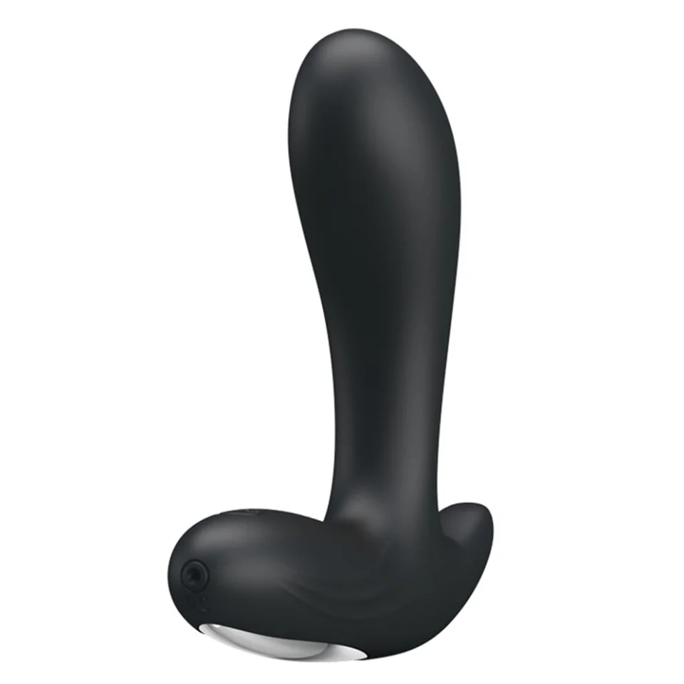 #2539 - USB Şarjlı 30 Modlu Titreşimli Prostat Vibratör ve Anal Plug Siyah