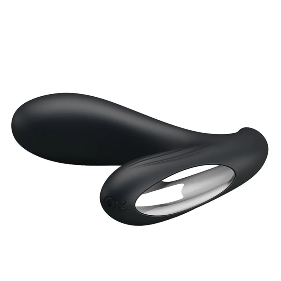 #2537 - USB Şarjlı 30 Modlu Titreşimli Prostat Vibratör ve Anal Plug Siyah