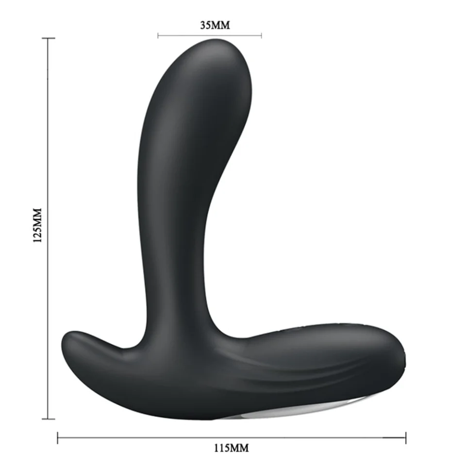 #2542 - USB Şarjlı 30 Modlu Titreşimli Prostat Vibratör ve Anal Plug Siyah
