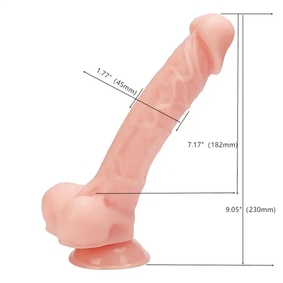 #11536 - 23 Cm Vantuzlu Realistik Dildo Penis