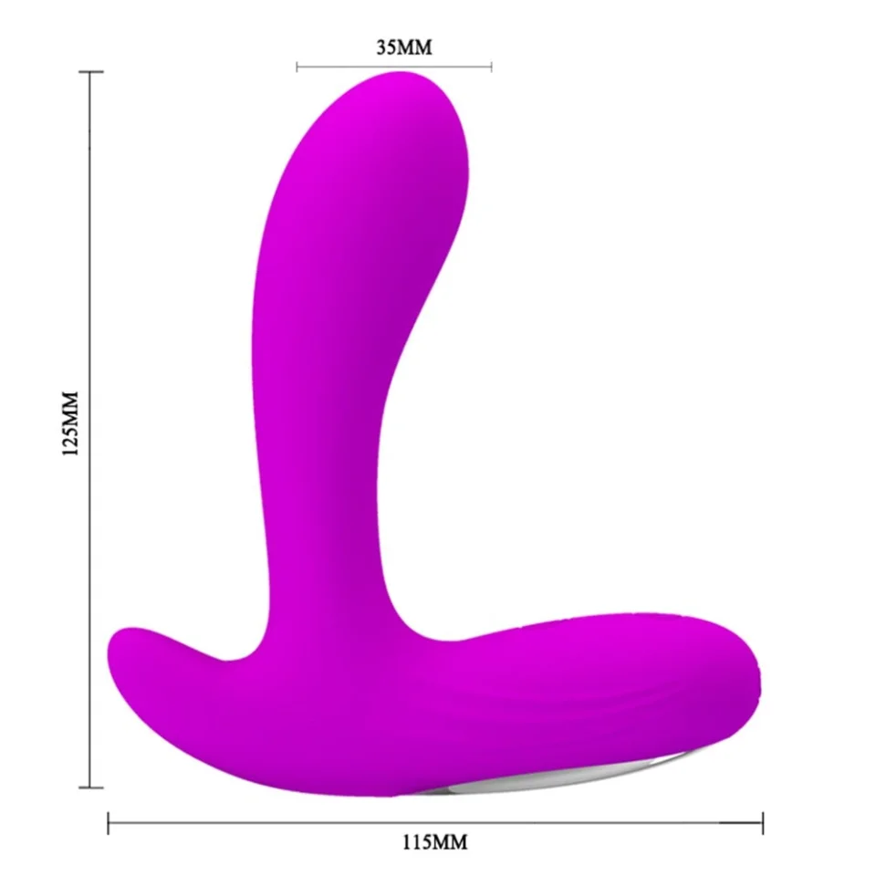 #2557 - USB Şarjlı 30 Modlu Titreşimli Prostat Vibratör ve Anal Plug Mor