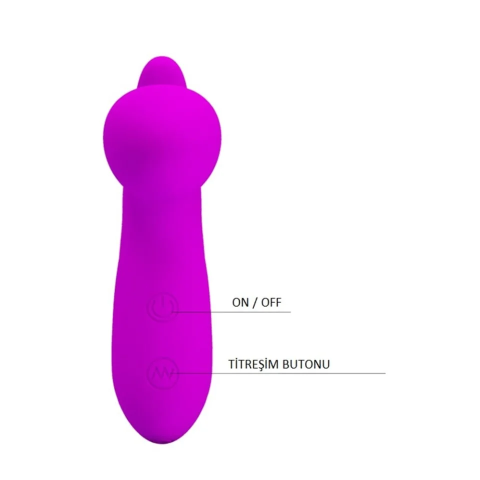 #2554 - USB Şarjlı 30 Modlu Titreşimli Prostat Vibratör ve Anal Plug Mor