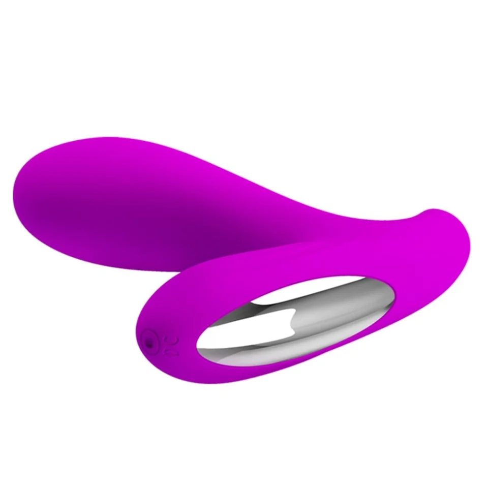 #2553 - USB Şarjlı 30 Modlu Titreşimli Prostat Vibratör ve Anal Plug Mor
