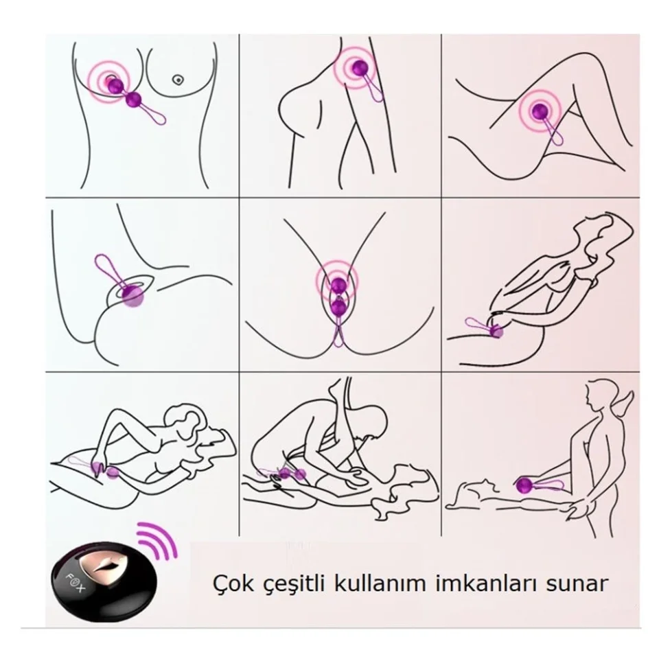 #2606 - USB Şarjlı Uzaktan Kumandalı 10 Titreşimli Kegel Zevk Topları