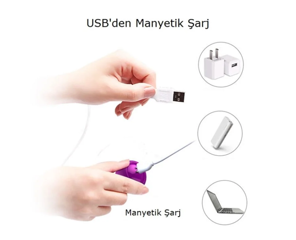 #2607 - USB Şarjlı Uzaktan Kumandalı 10 Titreşimli Kegel Zevk Topları