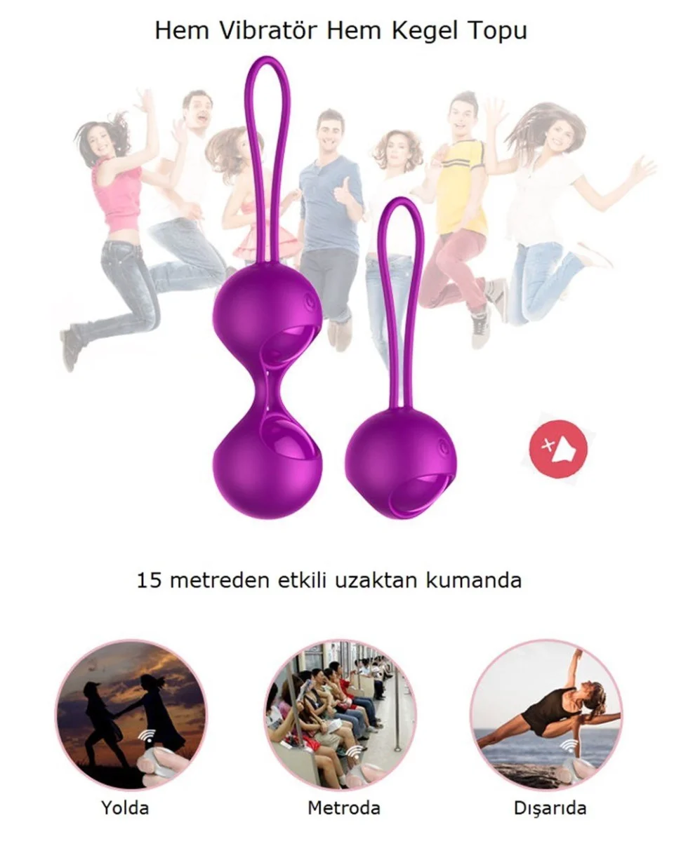 #2608 - USB Şarjlı Uzaktan Kumandalı 10 Titreşimli Kegel Zevk Topları