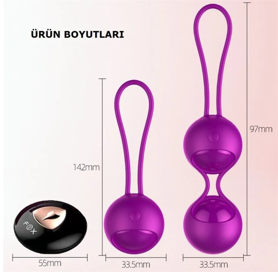 #2610 - USB Şarjlı Uzaktan Kumandalı 10 Titreşimli Kegel Zevk Topları