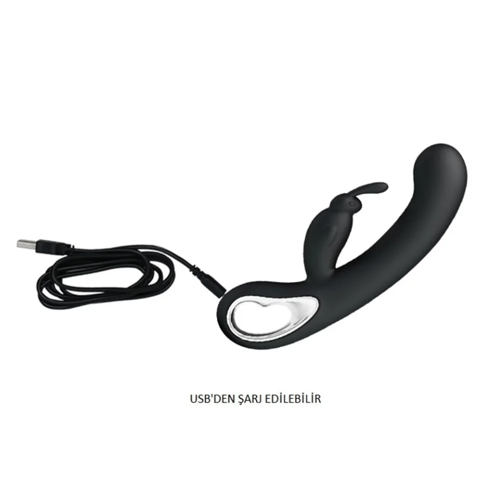 #2723 - Şarjlı 12 Fonksiyonlu Klitoris Uyarıcılı Teknolojik Tavşan Vibratör