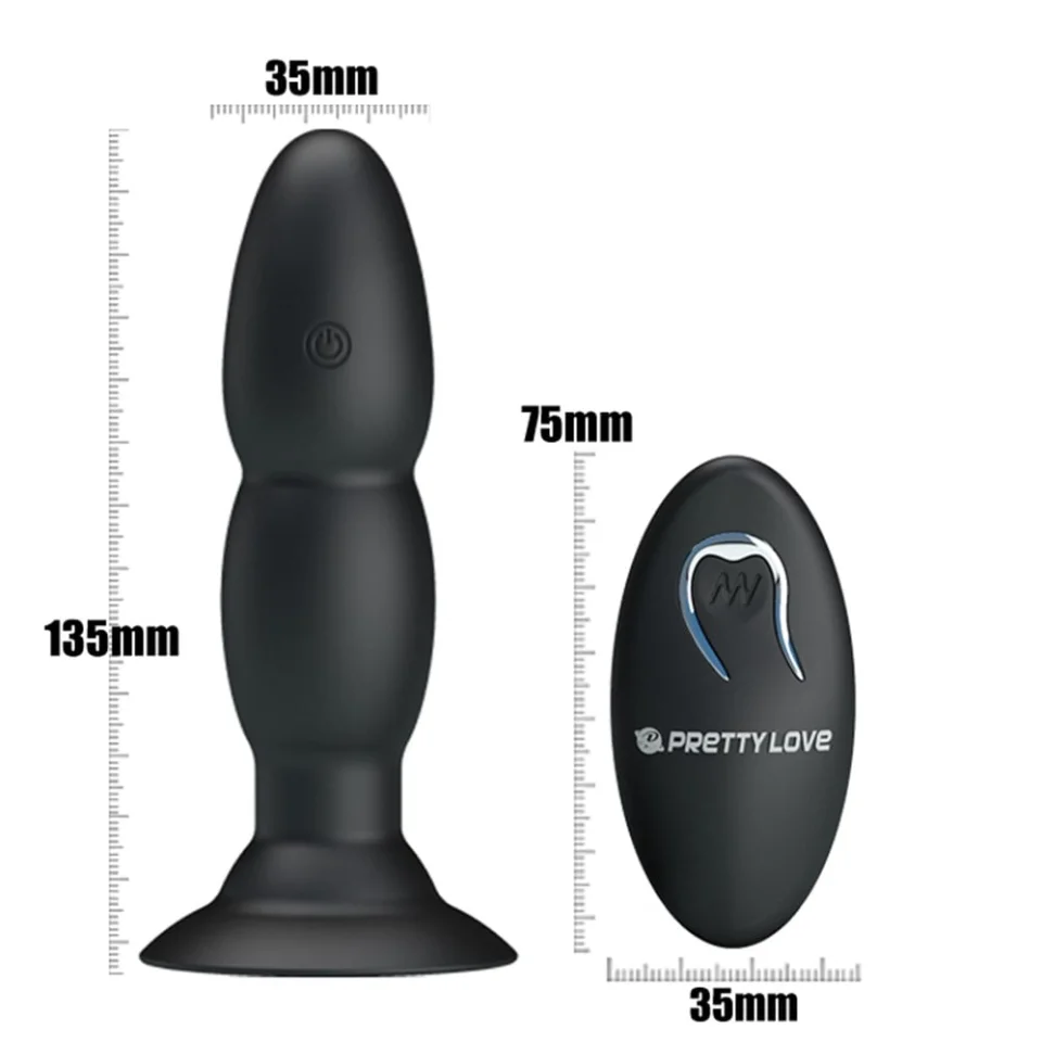 #2758 - USB Şarjlı 4 Titreşim ve 4 Yuvarlanma Modlu Uzaktan Kumandalı Vibratör