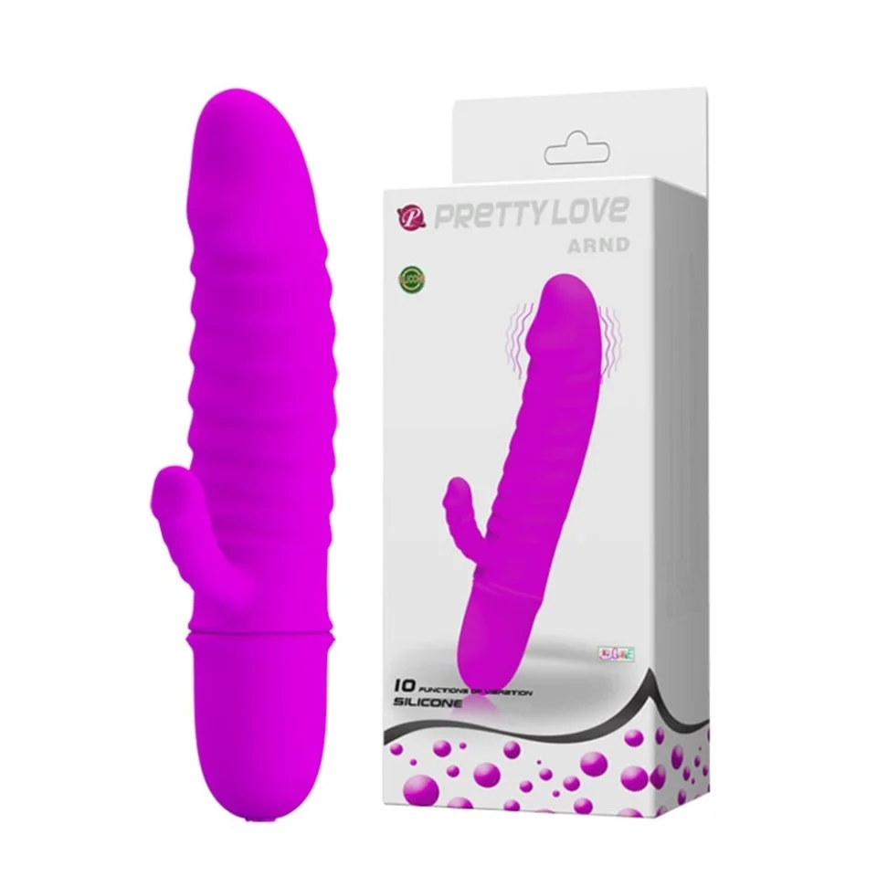#2806 - 10 Fonksiyonlu Teknolojik Klitoris Uyarıcılı Dildo Vibratör - Arnd