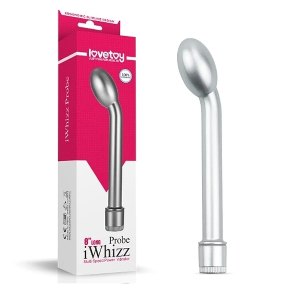 #2994 - G-Spot Uyarıcılı Titreşimli Gümüş Vibratör Dildo 21 cm