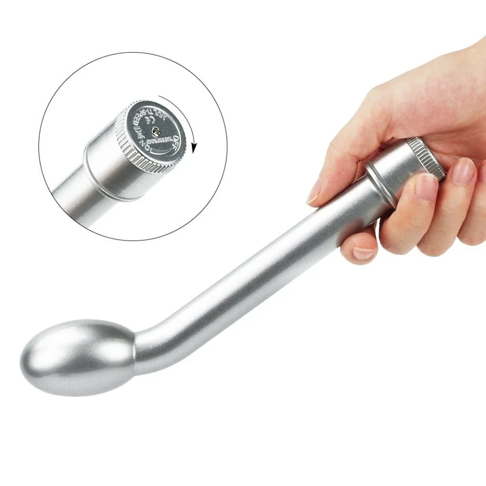 #2999 - G-Spot Uyarıcılı Titreşimli Gümüş Vibratör Dildo 21 cm