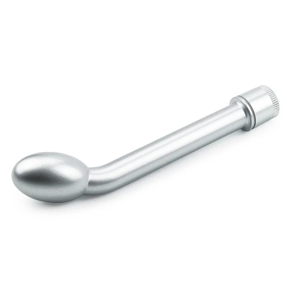 #3000 - G-Spot Uyarıcılı Titreşimli Gümüş Vibratör Dildo 21 cm
