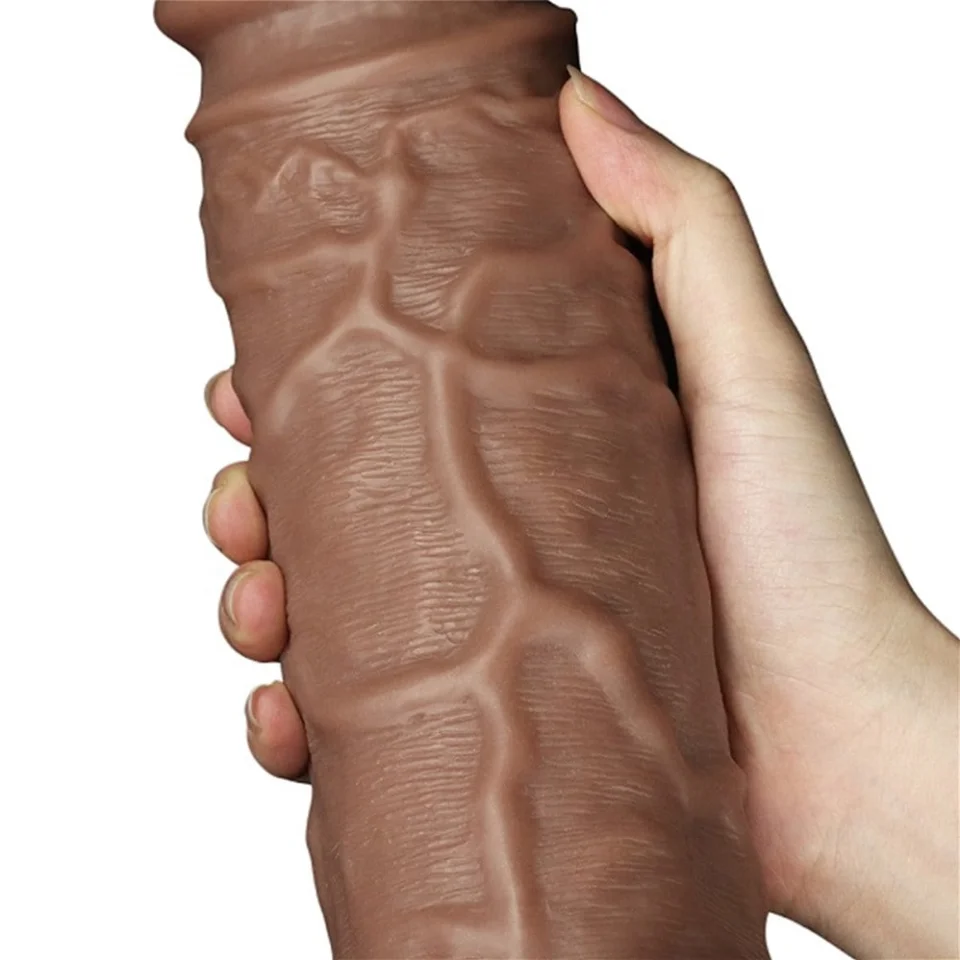 #275 - 26,6 cm Yeni Nesil Çift Katmanlı Realistik Kalın Dildo Melez Penis