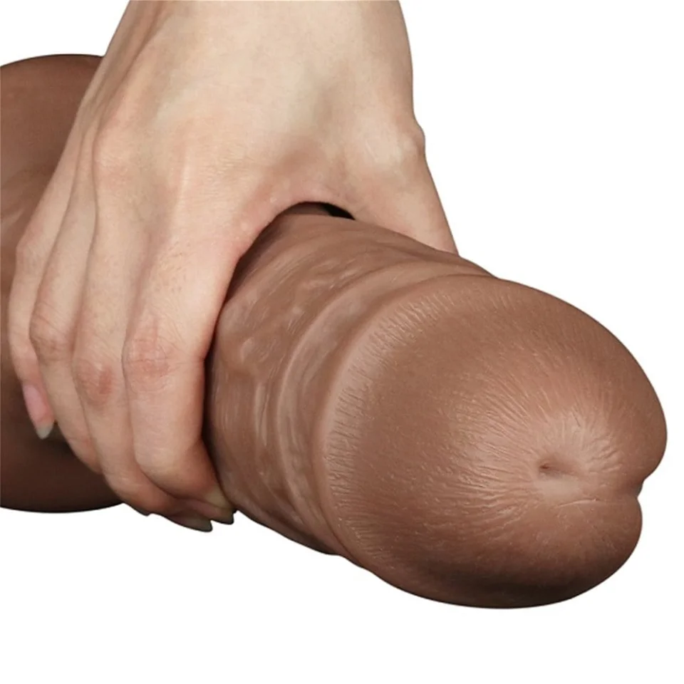#279 - 26,6 cm Yeni Nesil Çift Katmanlı Realistik Kalın Dildo Melez Penis