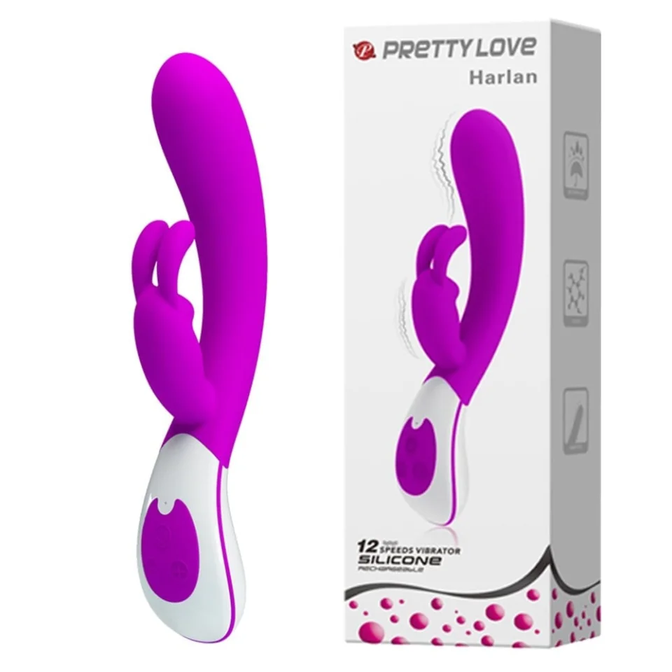 #3049 - USB Şarjlı 12 Fonksiyonlu Klitoris Uyarıcılı Modern Tavşan Vibratör