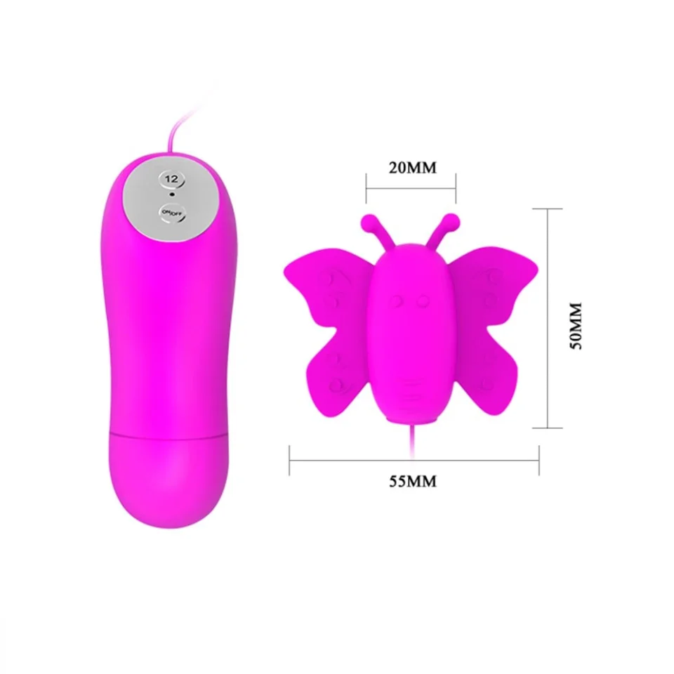 #3071 - Uzaktan Kablo Kumandalı Mini Kelebek Masaj Vibratörü