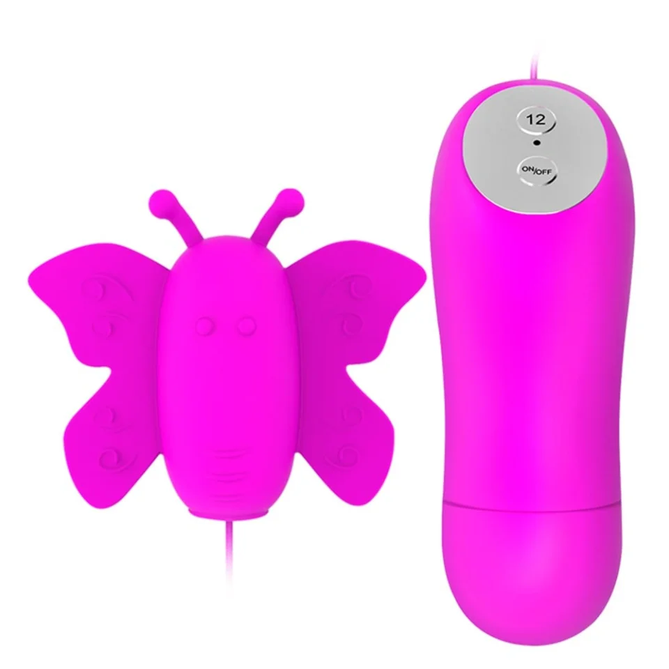 #3076 - Uzaktan Kablo Kumandalı Mini Kelebek Masaj Vibratörü