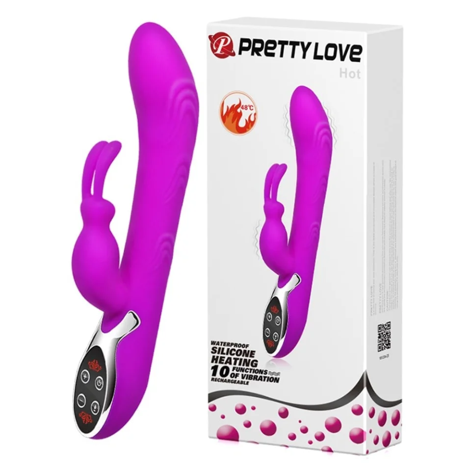 #3143 - USB Şarjlı 10 Fonksiyonlu Isıtmalı Teknolojik Tavşan Vibratör