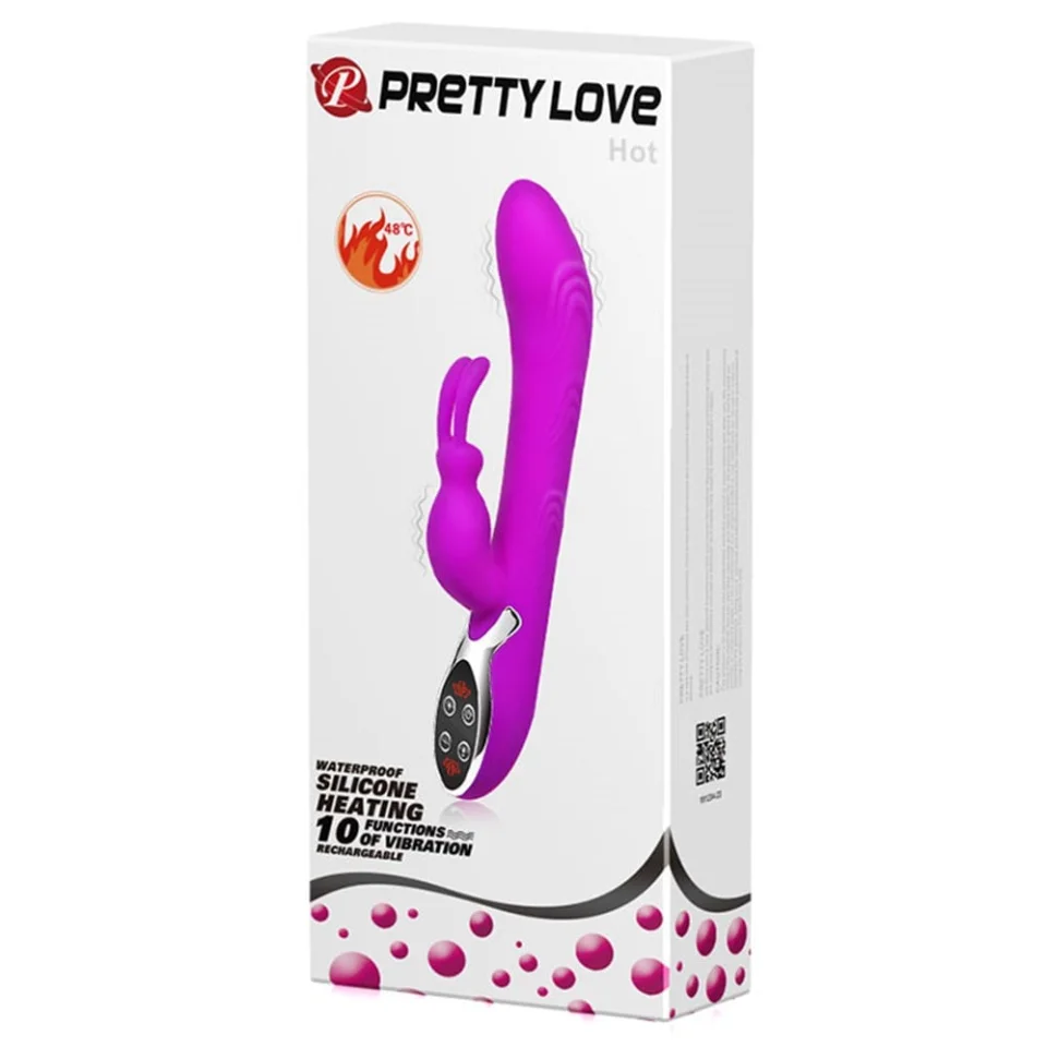 #3144 - USB Şarjlı 10 Fonksiyonlu Isıtmalı Teknolojik Tavşan Vibratör