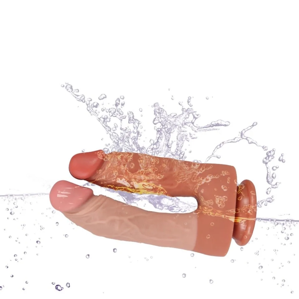 #294 - İki Uçlu Vantuzlu Yeni Nesil Realistik Çatal Dildo Penis