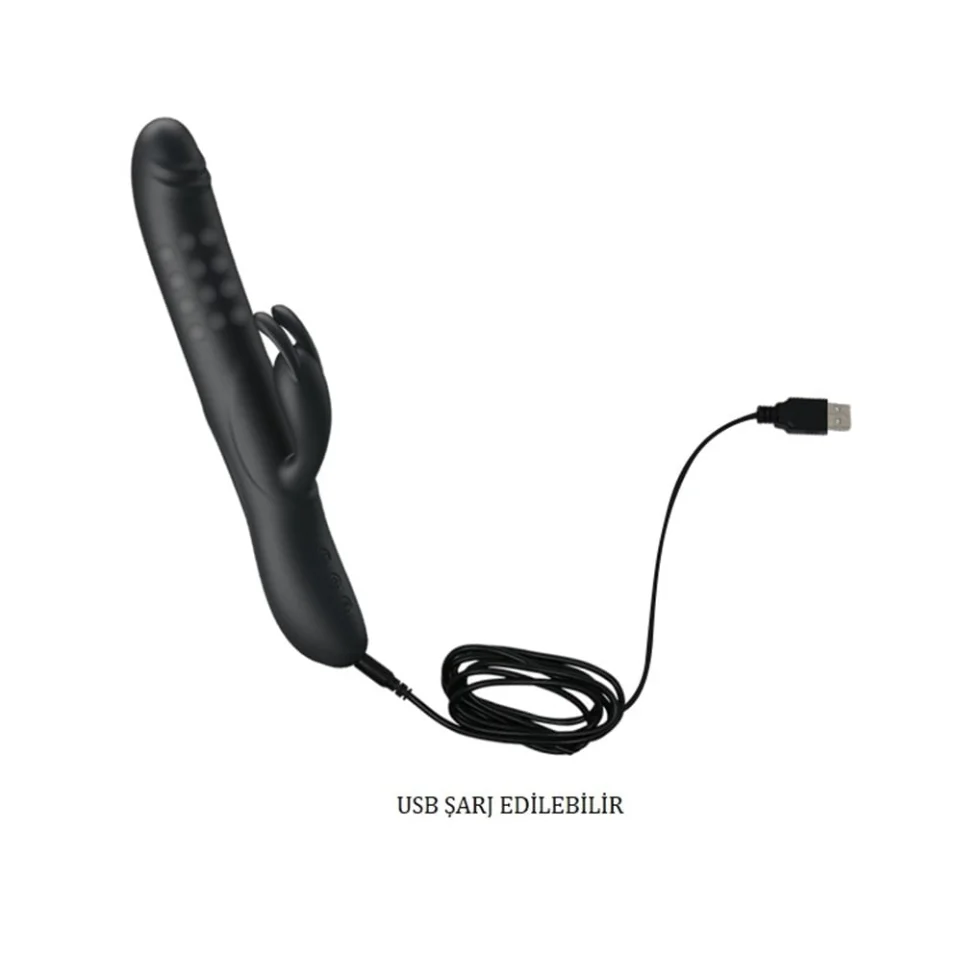 #3215 - 7 Fonksiyonlu Klitoris Uyarıcılı Teknolojik Tavşan Vibratör Penis