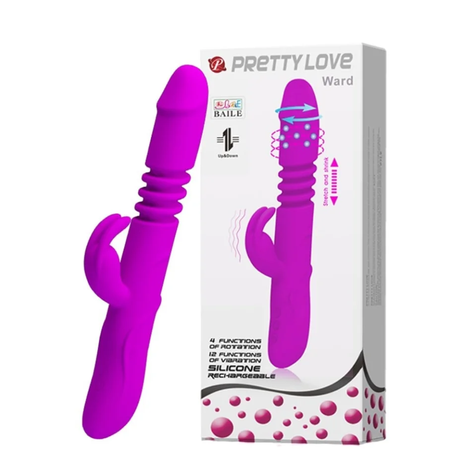 #3248 - Usb Şarjlı 3 Yönlü Titreşimli Klitoris Uyarıcılı Tavşan Vibratör