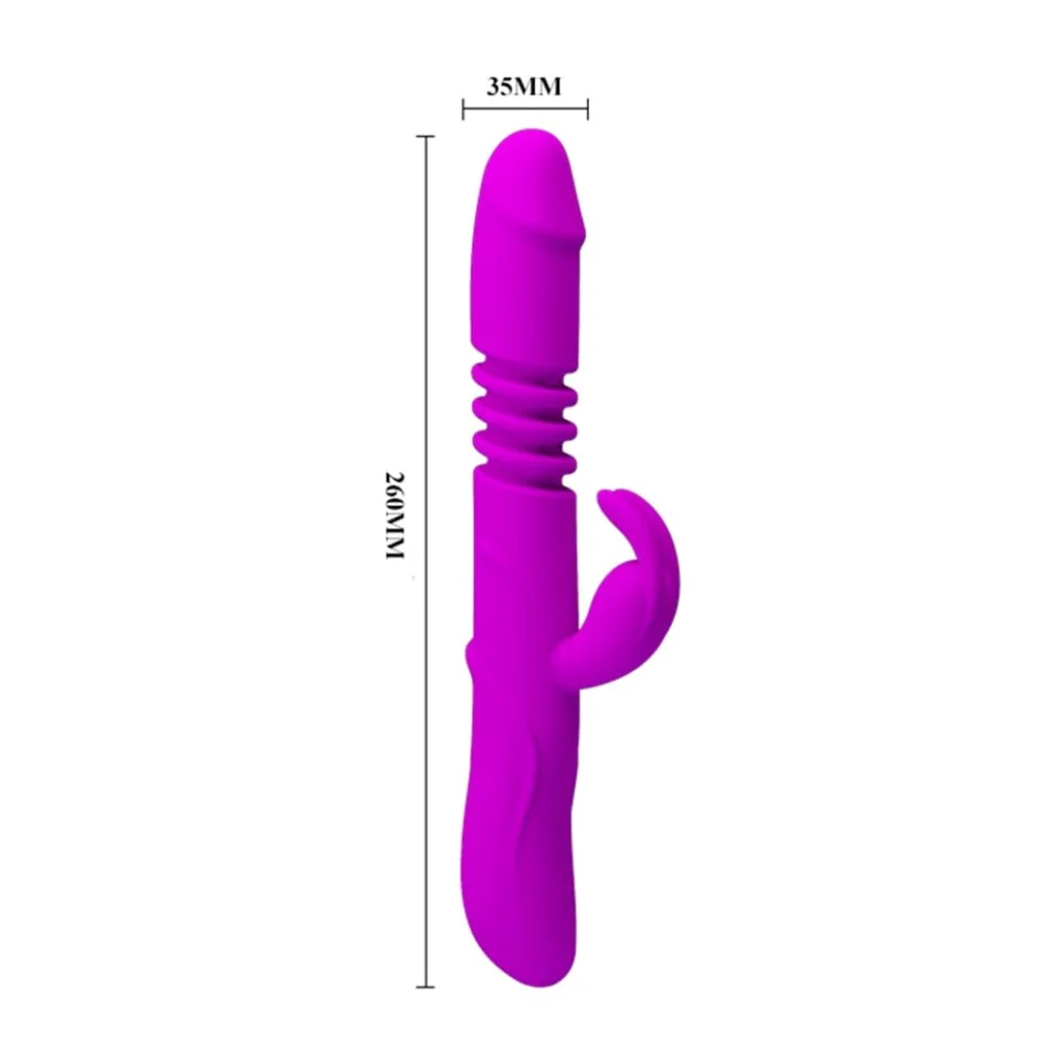 #3254 - Usb Şarjlı 3 Yönlü Titreşimli Klitoris Uyarıcılı Tavşan Vibratör