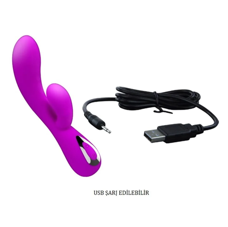 #3275 - Usb Şarjlı Telefondan Kumandalı Klitoris Uyarıcılı Teknolojik Vibratör