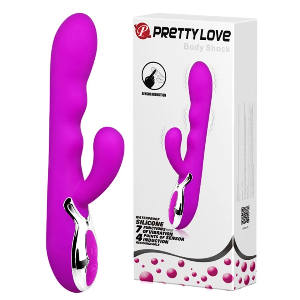 #3386 - USB Şarjlı 7 Fonksiyonlu 4 Nokta Sensörlü Teknolojik Vibratör