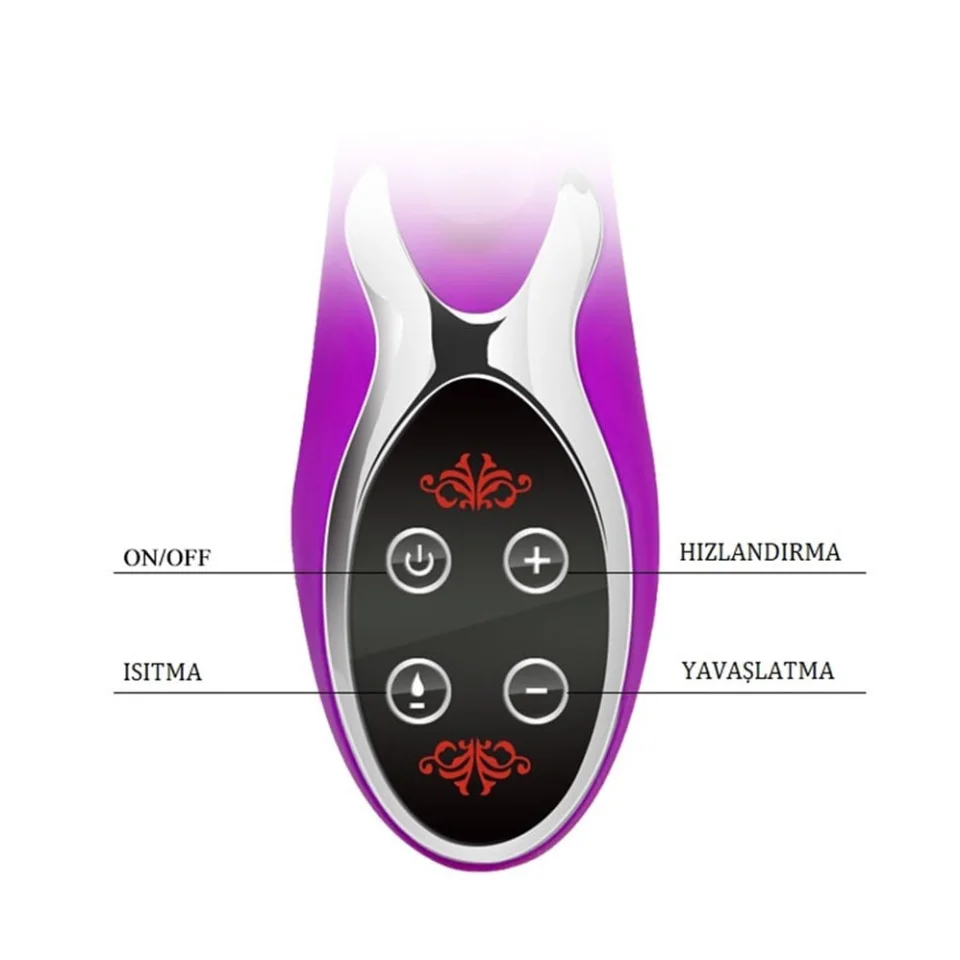 #3401 - USB Şarjlı 10 Fonksiyonlu Isıtmalı Teknolojik Vibratör