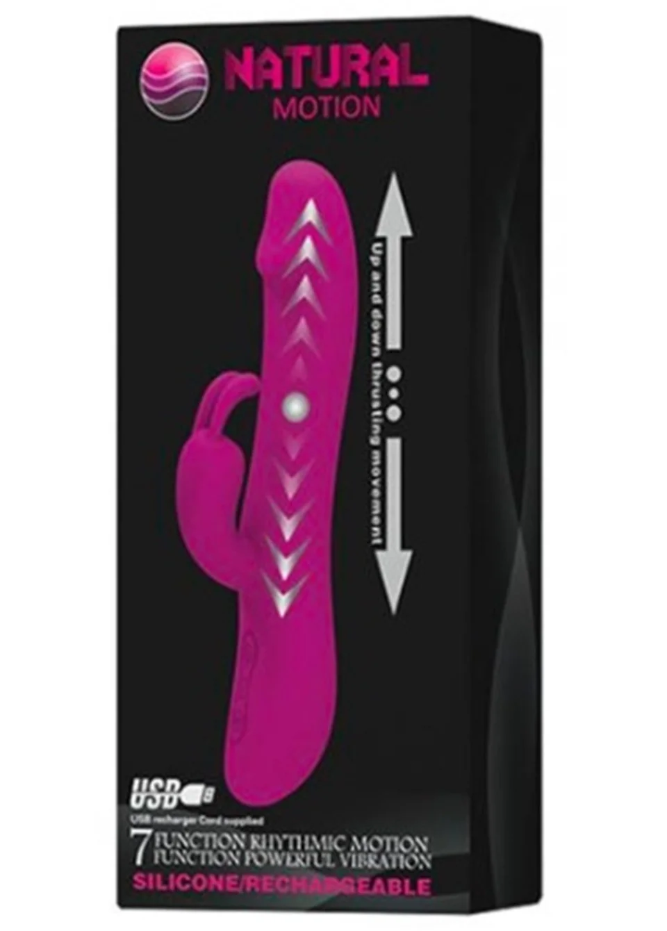 #3480 - Usb Şarjlı İleri Geri Hareketli Klitoris Uyarıcılı Tavşan Vibratör