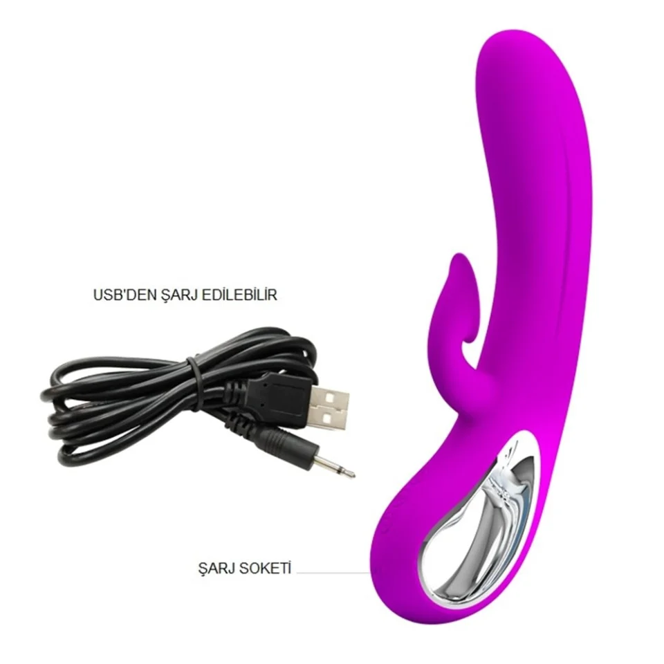 #3484 - USB Şarjlı 12 Emme ve Titreşim Fonksiyonlu Teknolojik Vibratör