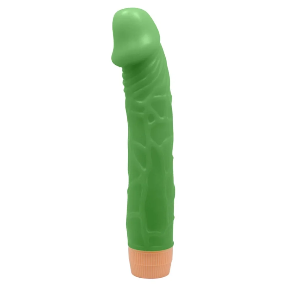 #324 - 22,5 cm Floresan Titreşimli Realistik Vibratör Penis Dildo