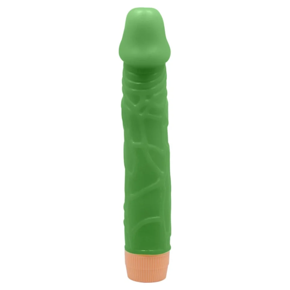 #328 - 22,5 cm Floresan Titreşimli Realistik Vibratör Penis Dildo