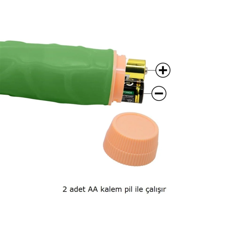 #331 - 22,5 cm Floresan Titreşimli Realistik Vibratör Penis Dildo