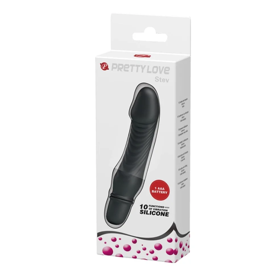 #3619 - Titreşim Özellikli Vibratör Siyah 13.5 cm Pretty Love